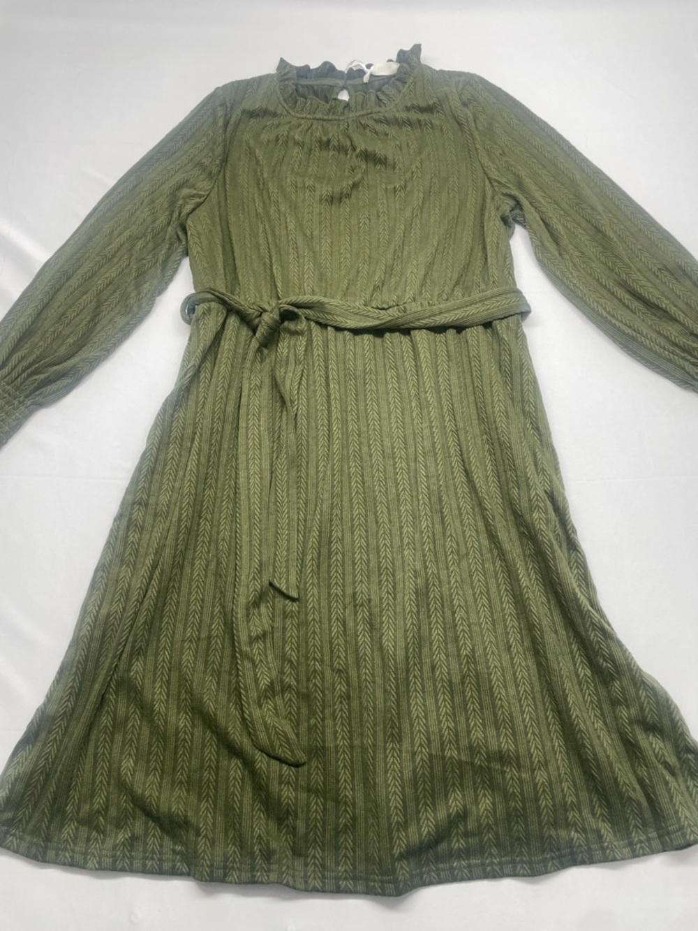 Grace Karin Army Green Long Sleeve Midi Dress